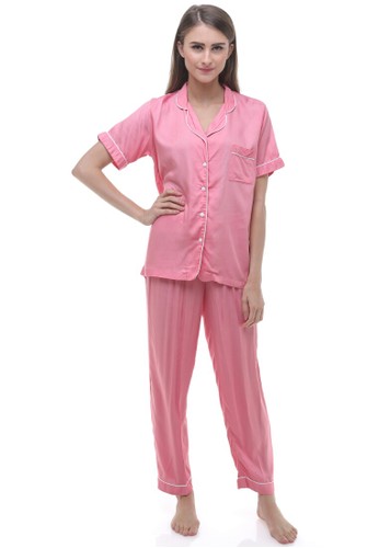 Madeleine's Pink Rayon Long pajamas