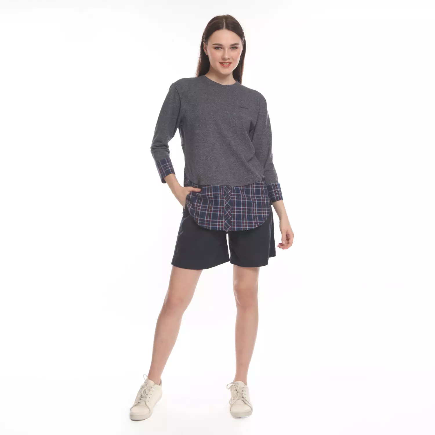 Spyderbilt Celana Pendek Kain Wanita Navy Elyza (LWST020-NVY) Planet Surf