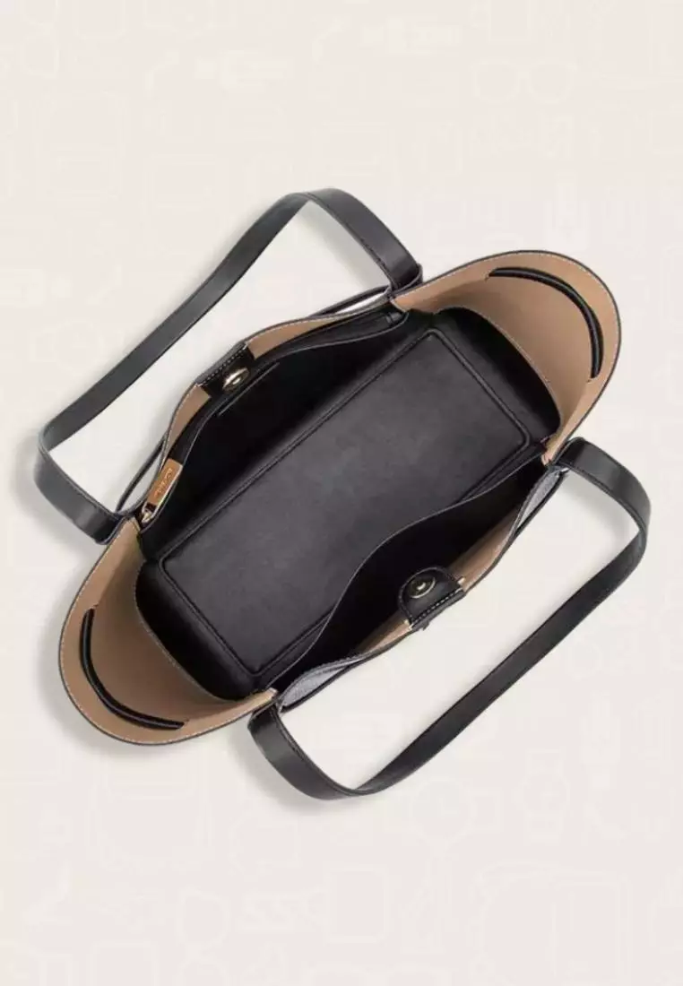 Michael Kors Reed Large Pebbled Leather Tote Bag Black