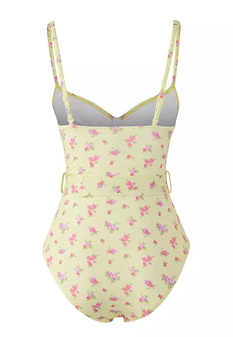 Floral Patterned Balconette Regular Swimsuit Tbess25Ma00117