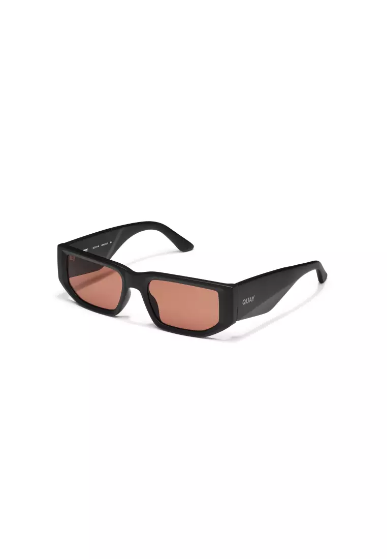 Good Time Sunglasses - Matte Black/Dark Apricot