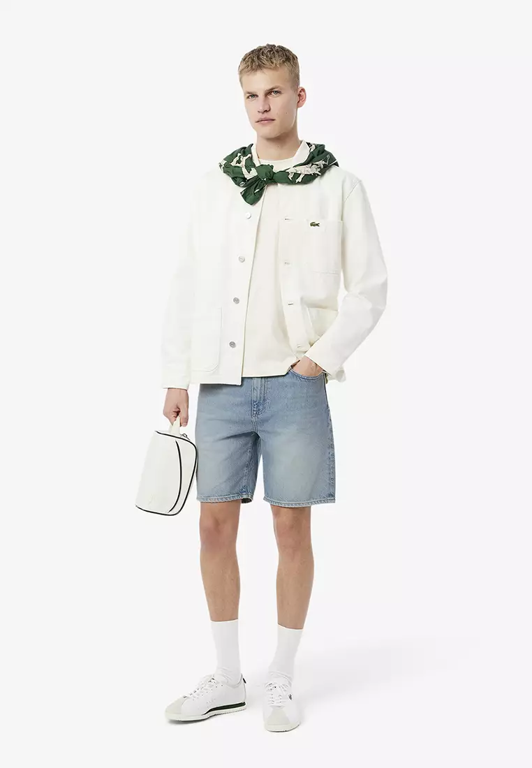 Straight Fit Denim Bermuda Shorts