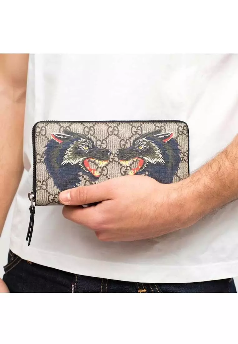 Gucci wolf outlet wallet