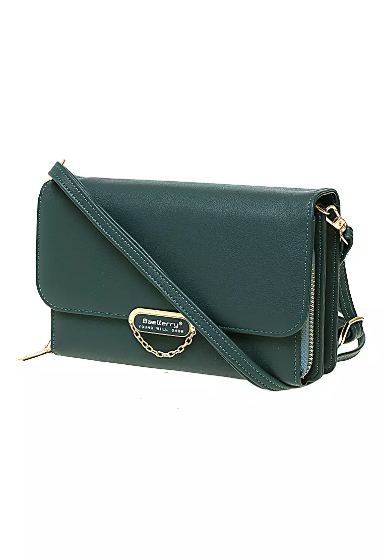 Sling Bag Tas Dompet Wanita Elegant Design Many Slot Material Leather Kulit ORIGINAL