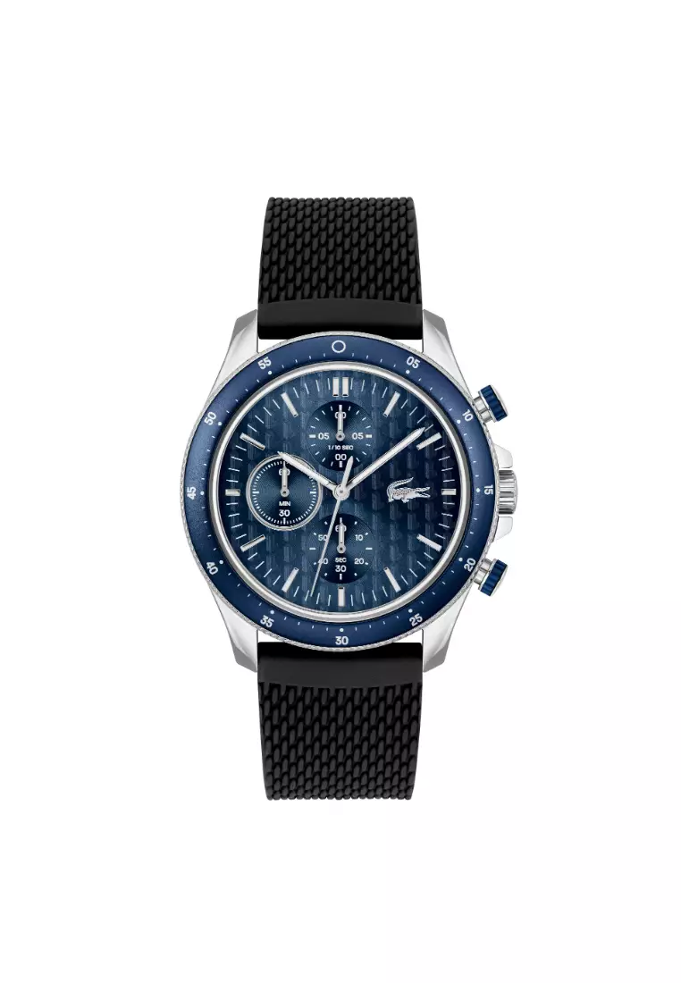 Lacoste black and blue watch hotsell