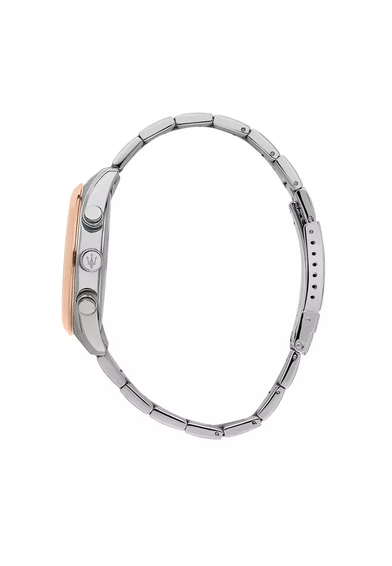 【2 Years Warranty】Maserati Attrazione 43mm Men's Quartz Watch R8853151002 With Luminous Dial Hands