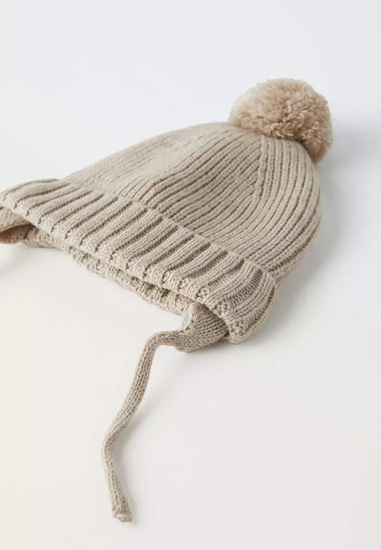 【ZARA】KNIT BEANIE WITH POMPOM 01473545406-e23.jpg?ts=