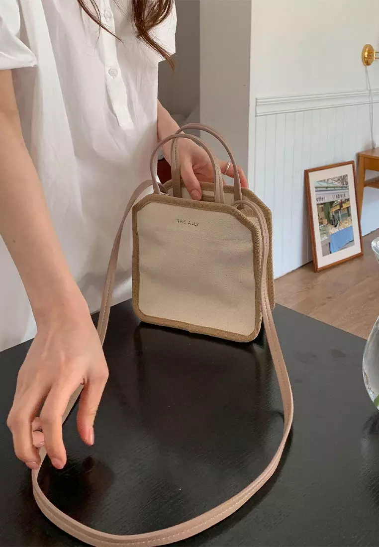 Buy The Ally Mini Mond Bag 2-ways Shoulder Bag and Handheld Bag Beige  2023 Online ZALORA Singapore