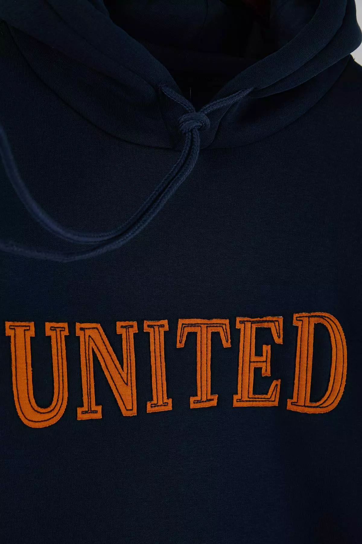 Navy Blue Oversize/ Wide Cut Applique Embroidered Sweatshirt Tmnaw26Sw00056