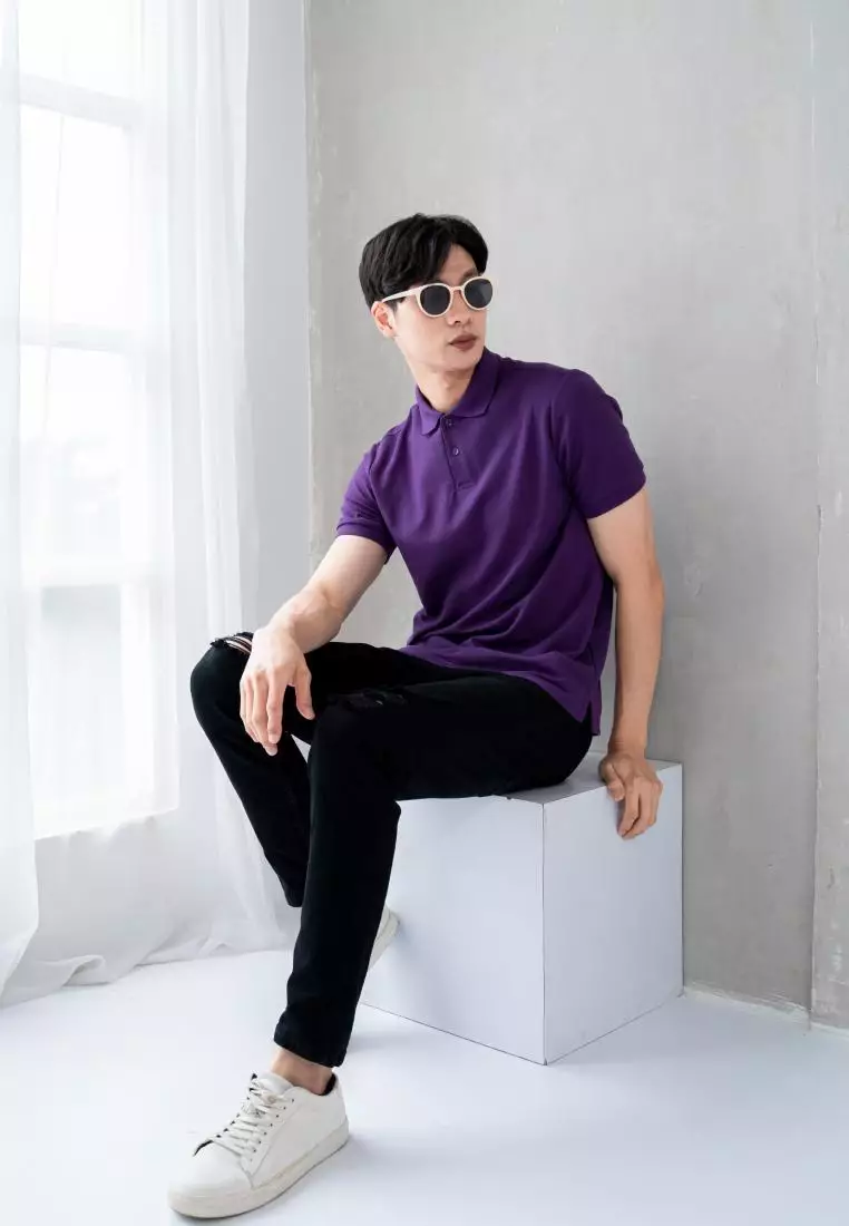 Kale Polo Shirt Park Dark Purple 02 / Kaos Kerah Ungu Tua Pendek Pria Casual Men