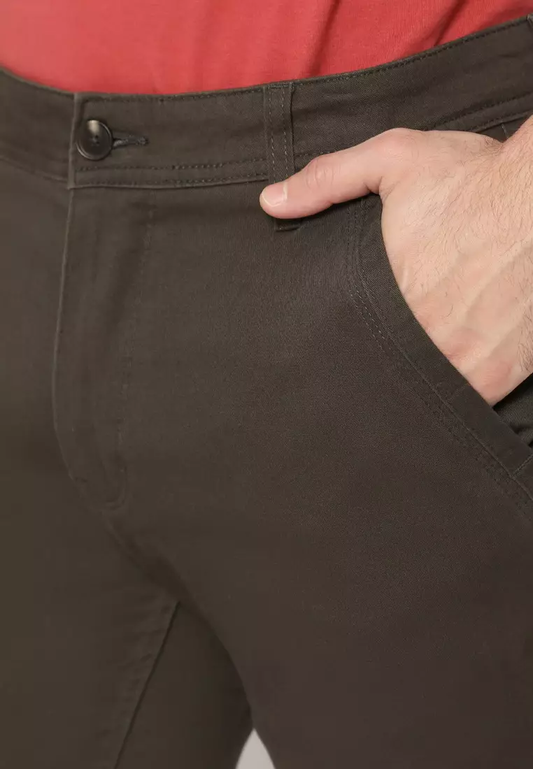 POLICE Celana Chino Pendek Cotton Premium Regular Fit Pria