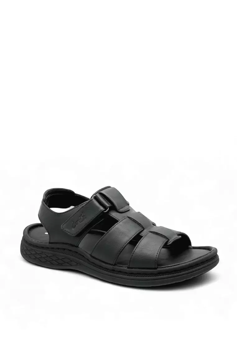 Men Slip On Faux Leather Classic Casual Sandals - 250441270