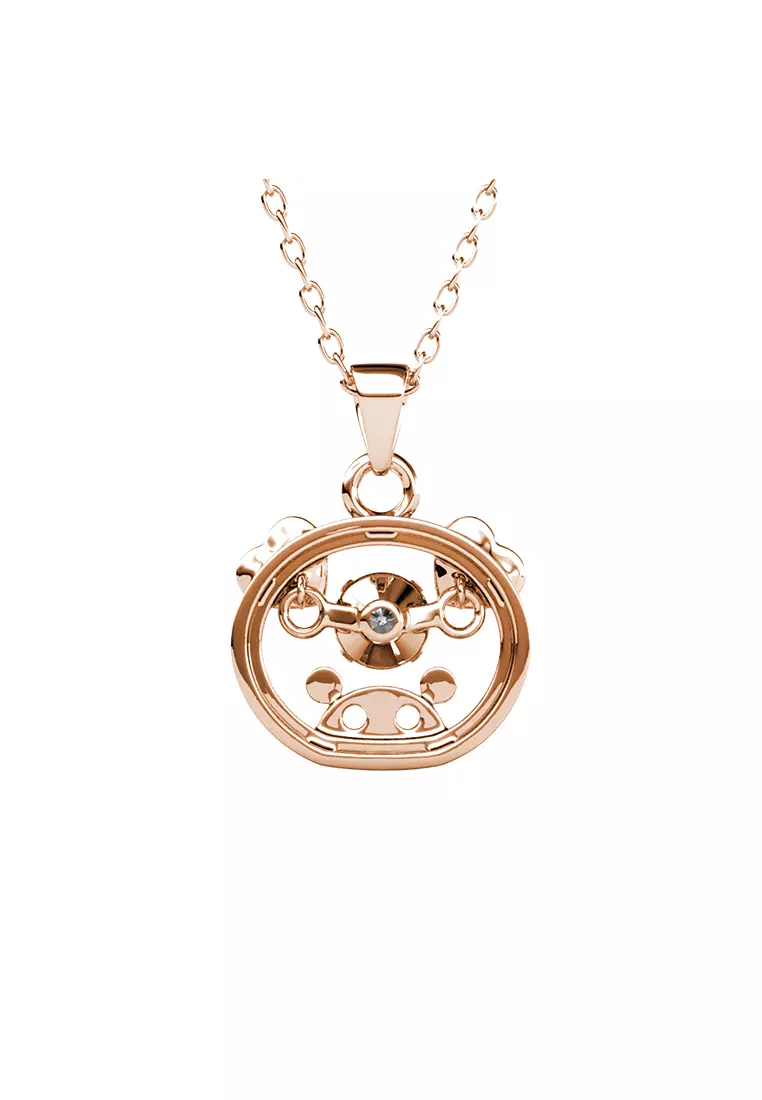 Dancing Shio Pendant Pig RG - Kalung Crystal Swarovski by Her Jewellery
