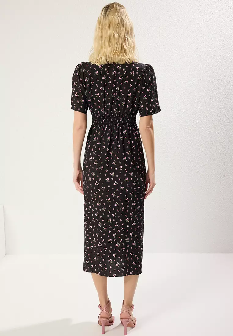 Floral Midi Woven Dress