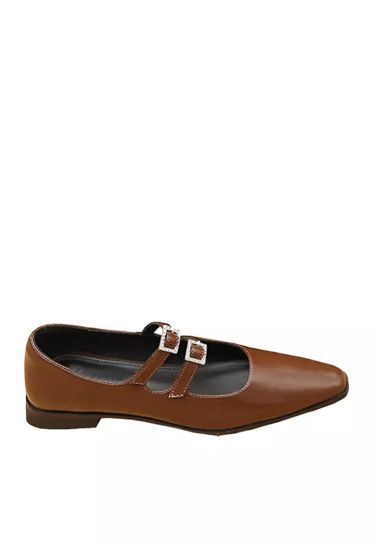 Discount on Twenty Eight Shoes  shoes - SKU: VANSA Stylish Mary Jane Double Buckle Low Heels VSW-F771-2