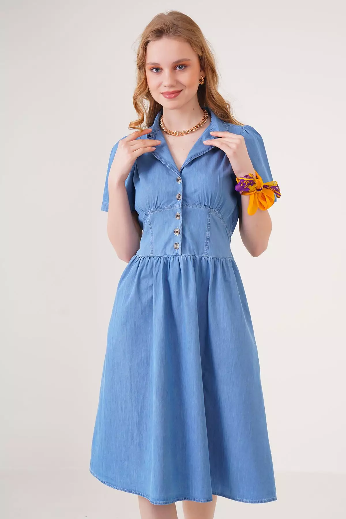 Denim Midi Dress
