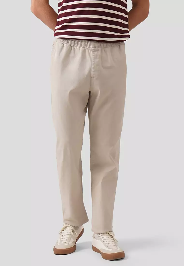 Regular Fit Pull Up Trousers