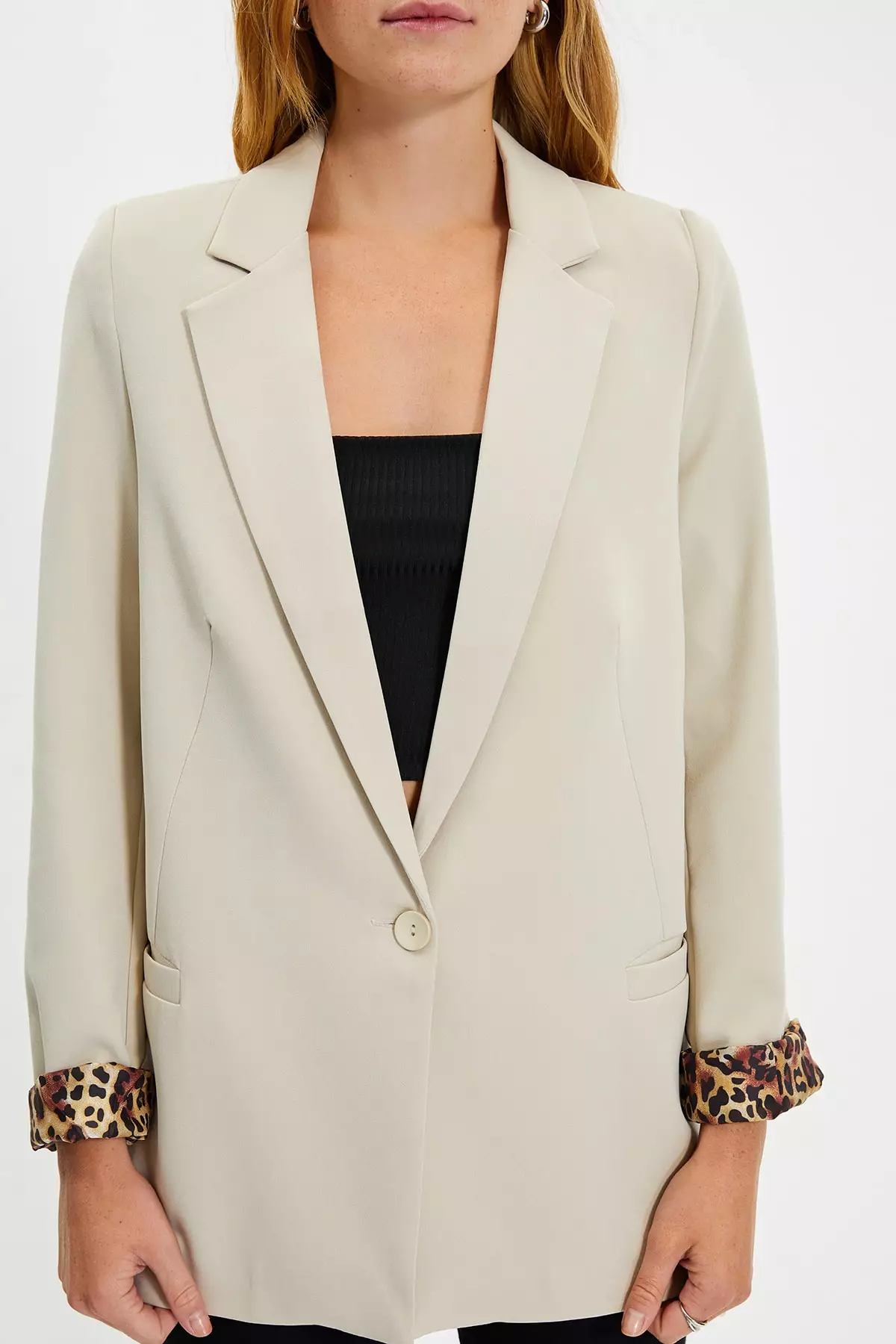 Printed Lining Blazer Jacket