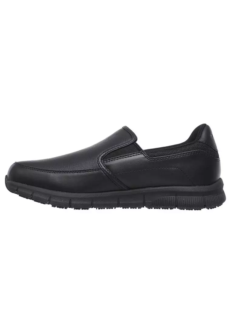 Skechers Men Work Nampa Slip Resistant Shoes - 77157-BLK