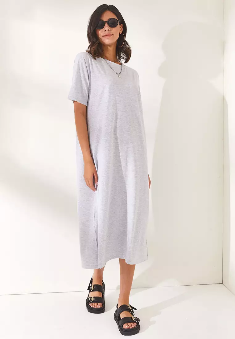 Side Slit Oversize Dress