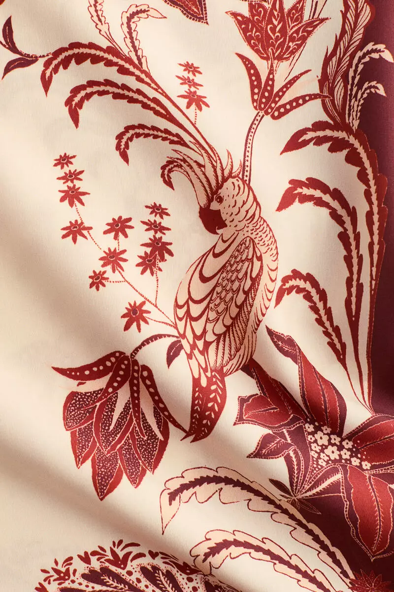 Printed pull-on trousers