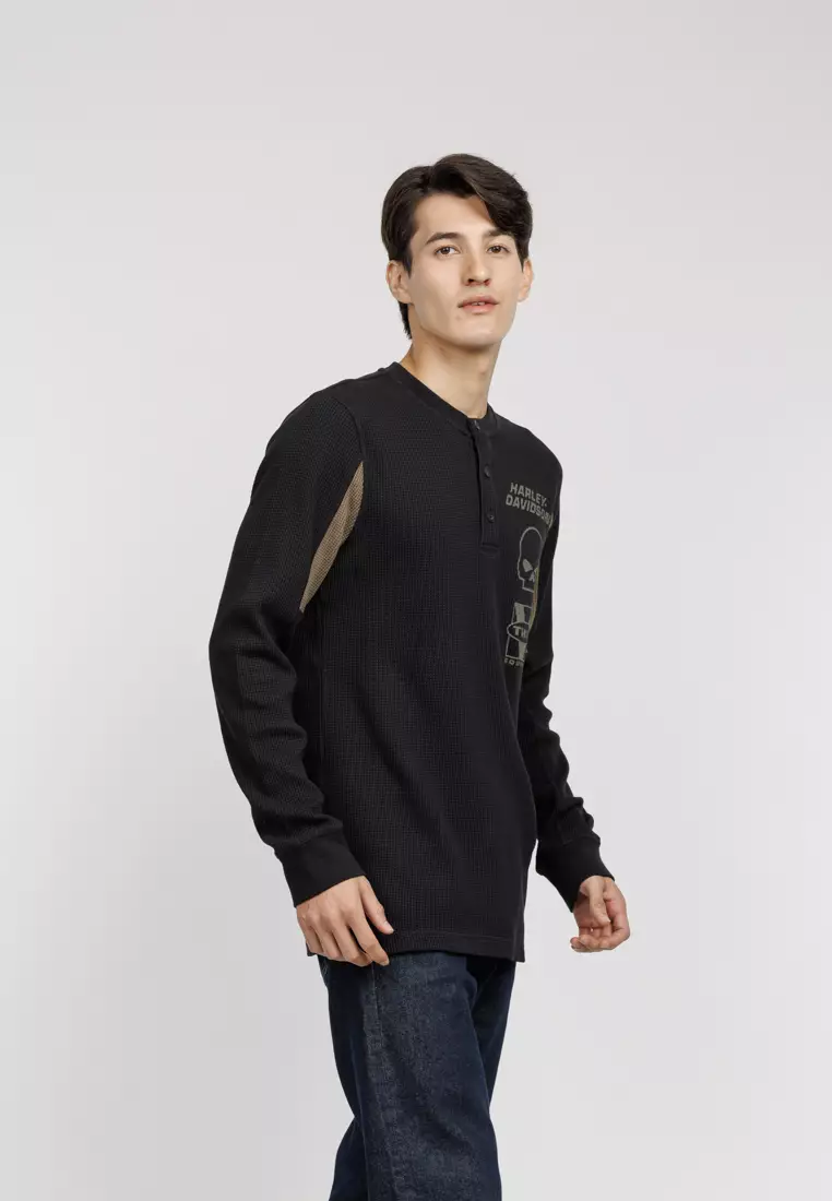 Buy Harley Davidson Harley Davidson Willie G Skull Thermal Shirt