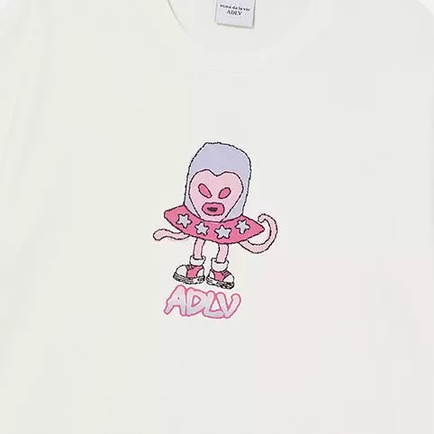 HEART ALIEN SHORT SLEEVE T-SHIRT CREAM