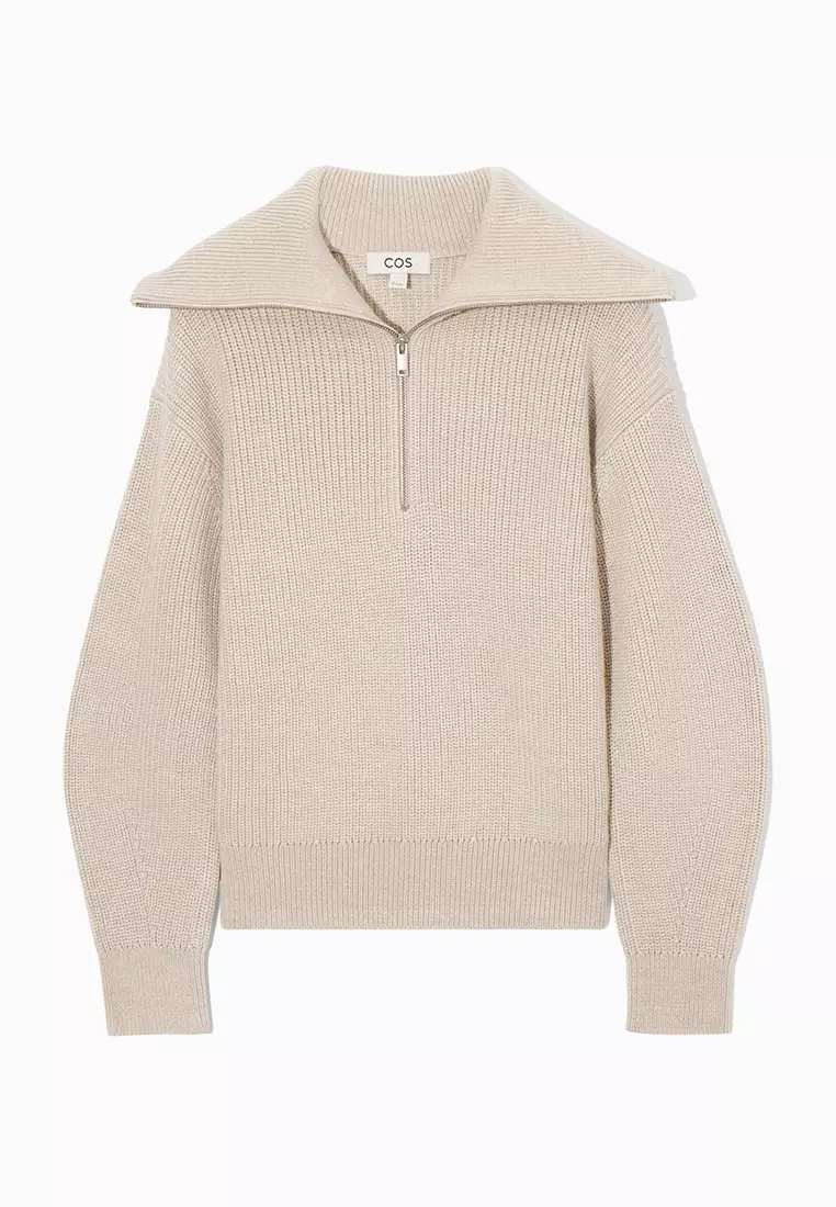 COS Wool and Cotton Half-Zip Jumper 2024 | Buy COS Online | ZALORA