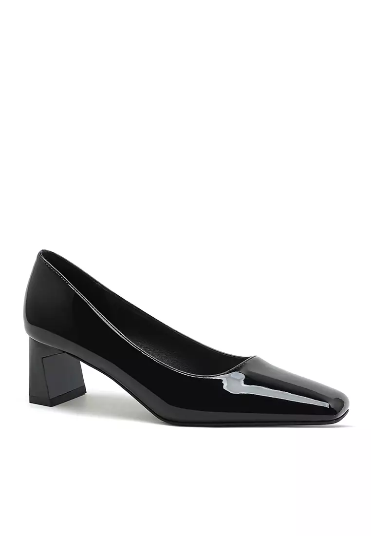 5CM Square Toe Patent Leather Pumps BY2355-3