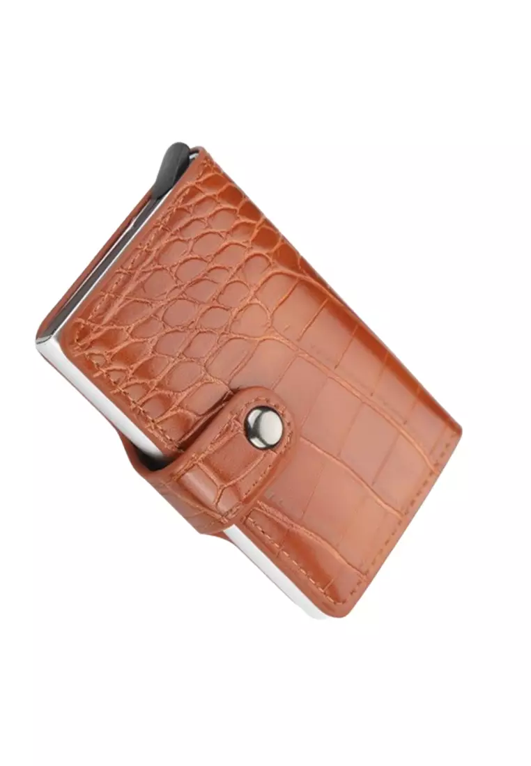 Card Wallet Dompet Kartu Fashion Pria Many Slot Material Leather Kulit ORIGINAL - Brown