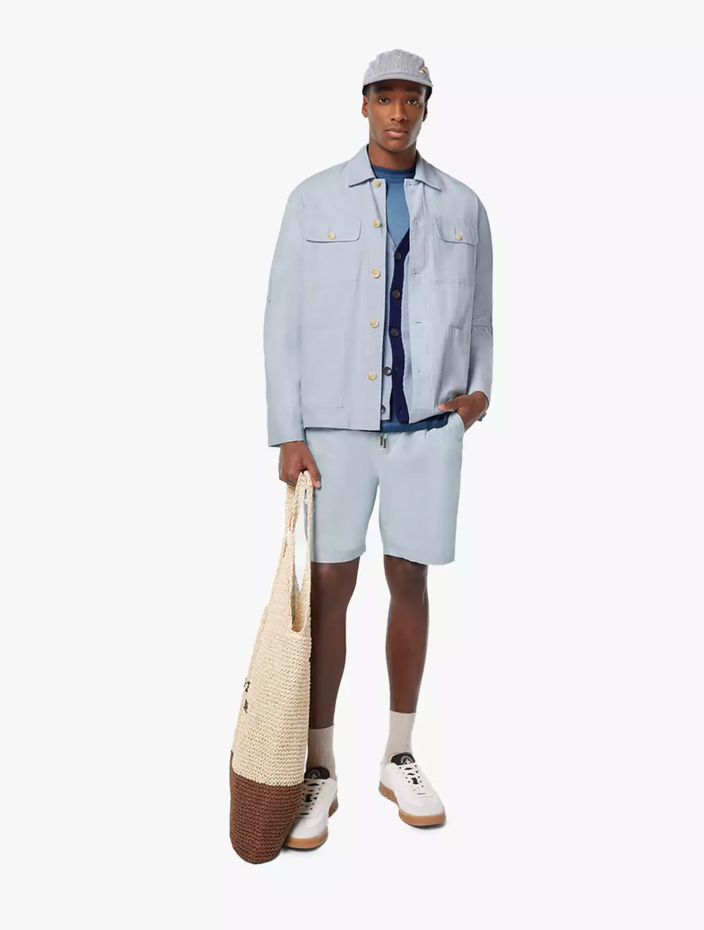 Relaxed Cottonlinen Shirt Jacket - SDA179963420