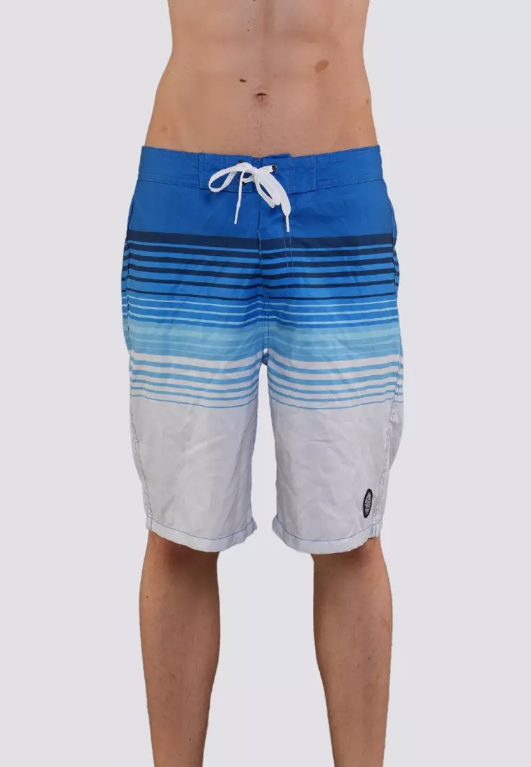 ISLAND HAZE Nautical Azure Boardshorts With Drawstring Swimwear For Men