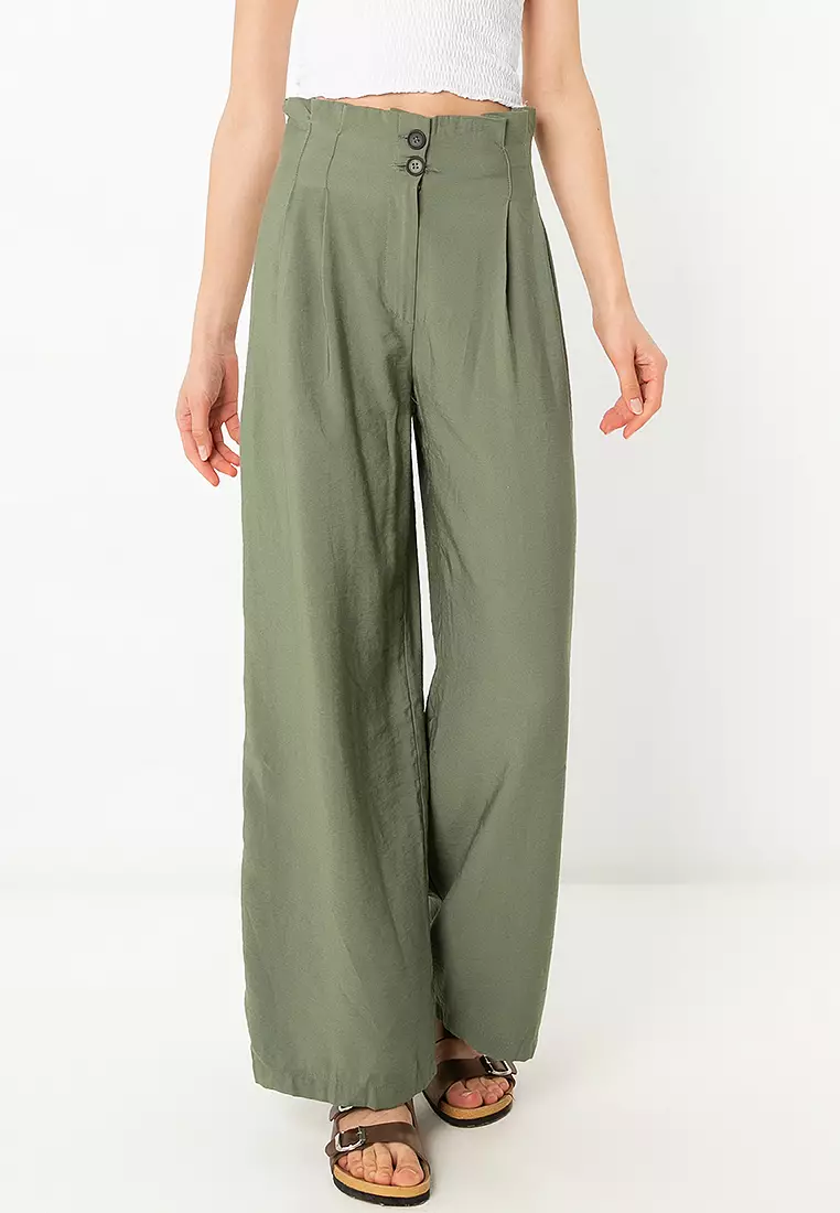 【BERSHKA】WIDE RUSTIC ベルシュカ ワイドパンツ Bershka Wide-Leg Rustic Trousers 2025 | Buy Bershka Online