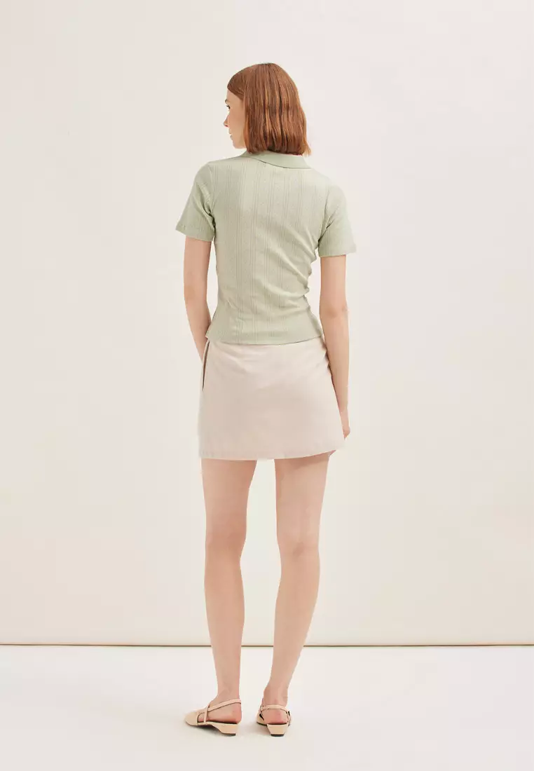 Pointelle Knit Polo