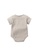 AKARANA BABY beige Quality Newborn Baby Romper Graphic Logo One-Piece Double Sided Dupion Cotton - Beige 5B057KAAED1CF8GS_2