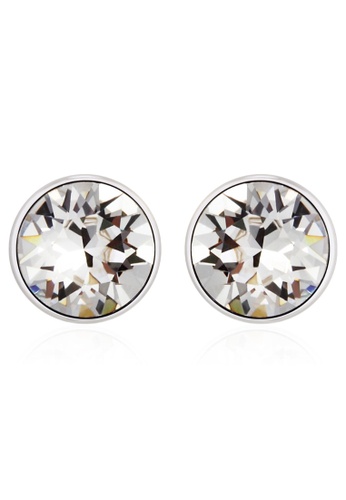 Krystal Couture white KRYSTAL COUTURE Apex Brilliance Studs Embellished with Swarovski® crystals-White Gold/Clear 3E129ACA960C04GS_1