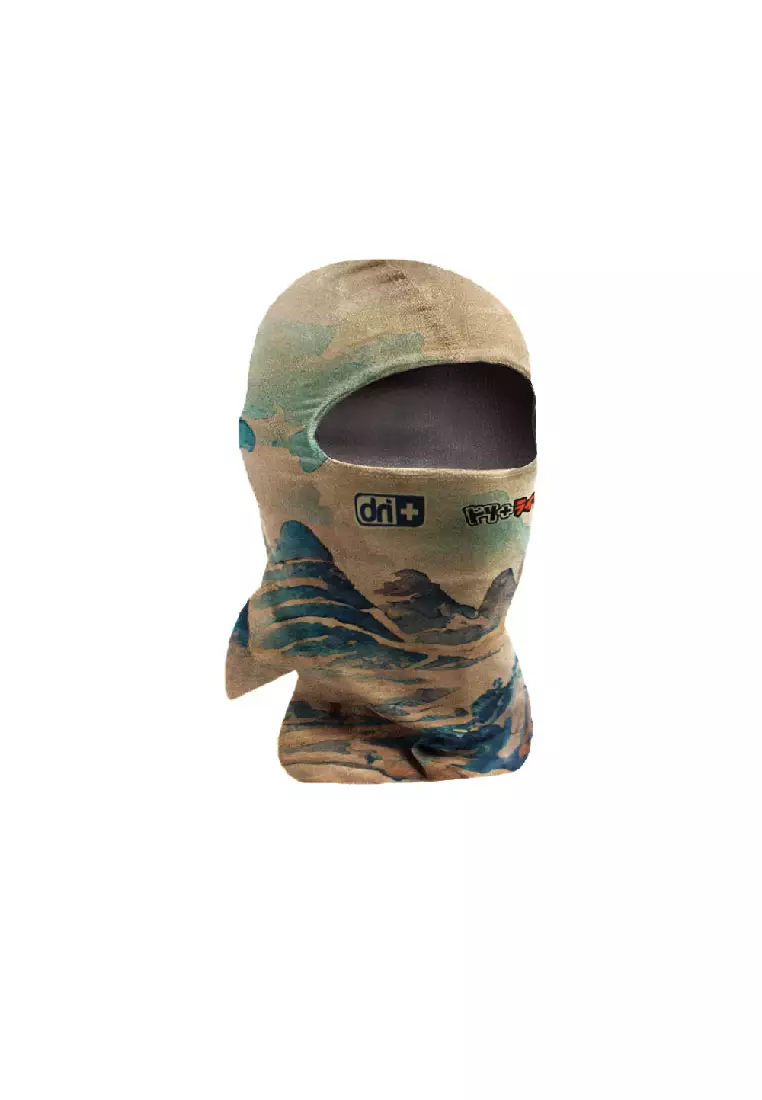 Burlington Dri Plus Men's Japanese Art Yama Washable Multi-Functional Moisture Wicking Balaclava 1 Piece DMB3303