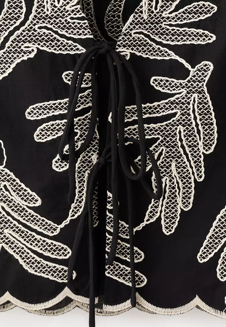 Embroidered Waistcoat With Bows