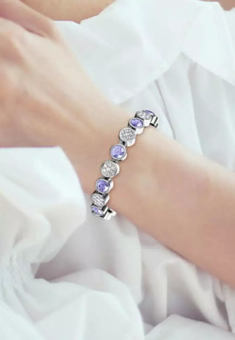 Myriad Birth Stone Bracelet June Alexandrite - Gelang Crystal Swarovski by Her Jewellery