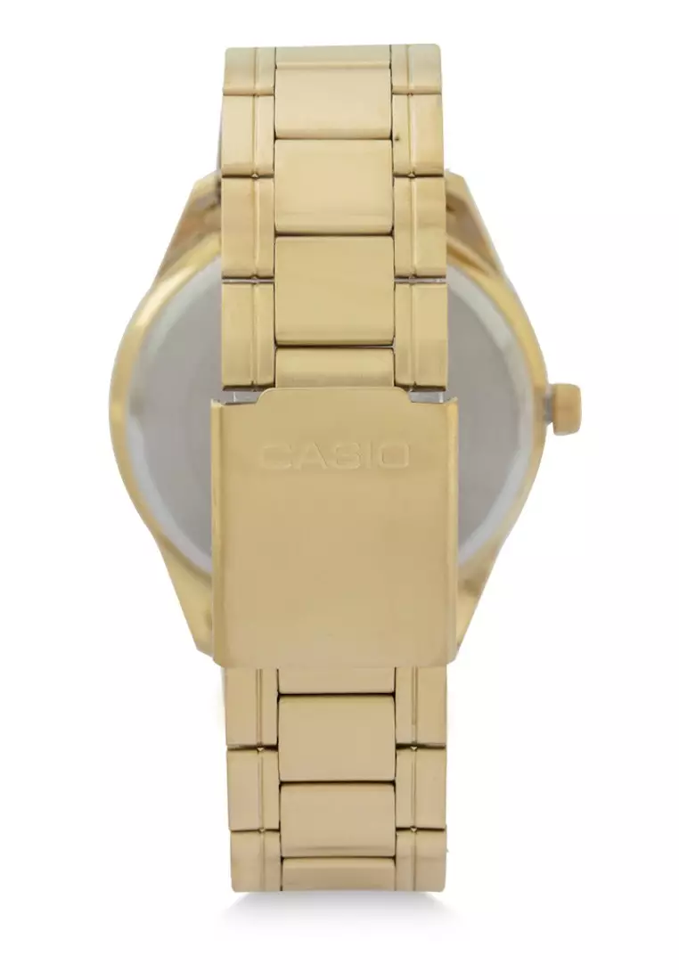 Casio Jam Tangan Pria - Gold Black - Stainless Steel - MTP-V005G-1B