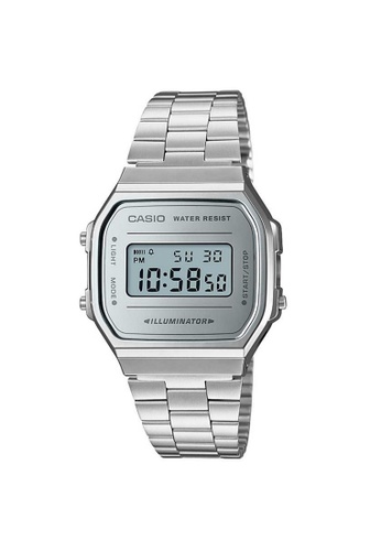 CASIO silver Casio Vintage Digital Watch (A168WEM-7D) 62C38ACE452EE0GS_1