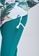 Matsalleh Design white and green and multi Tropics in Green Modest Swimwear Set E0A00USBB59237GS_6