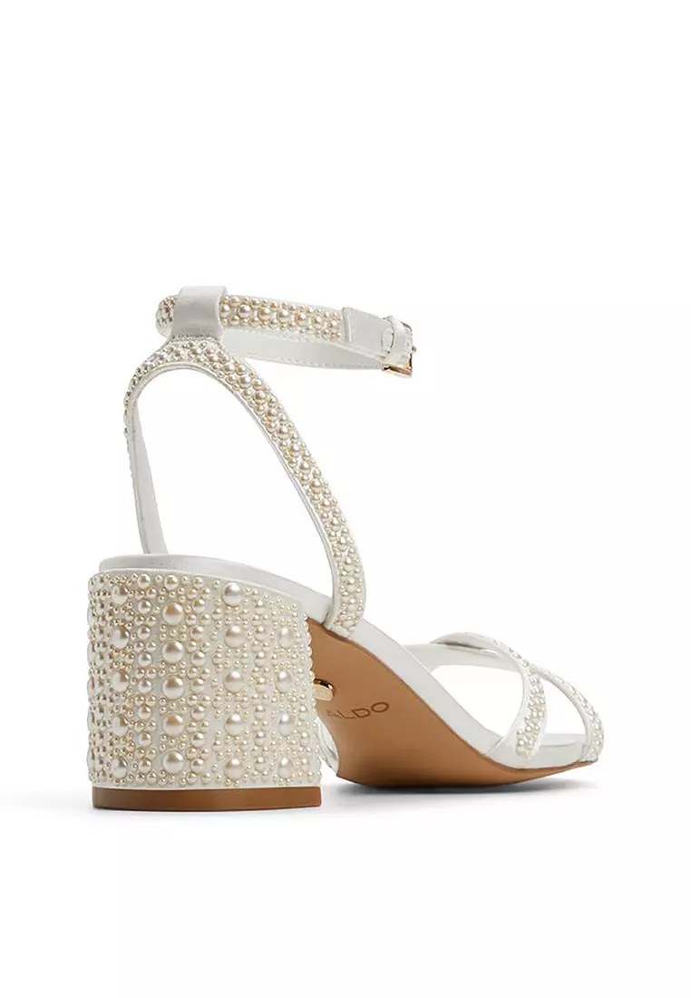 Bouclettie Pearl Sandal Block Heels