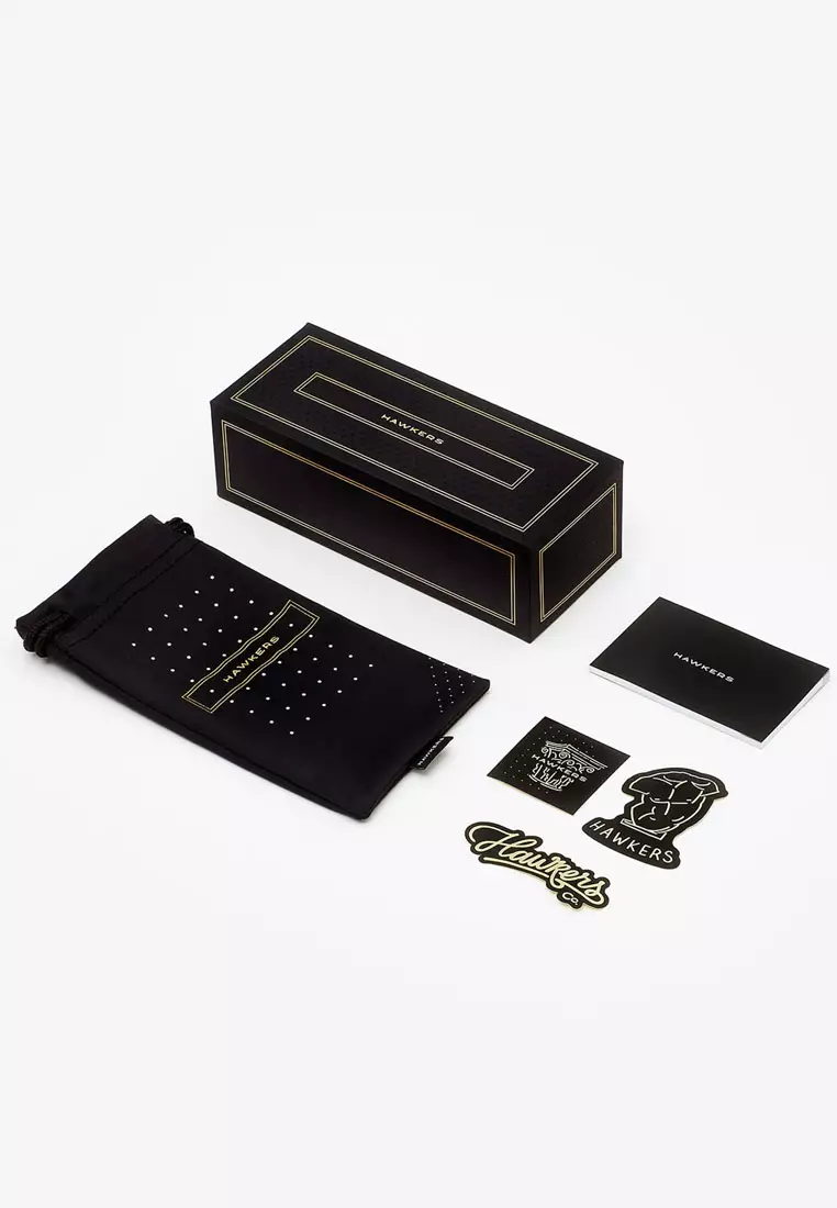 HAWKERS Rubber Black Clear Blue CLASSIC Sunglasses for Men and Women