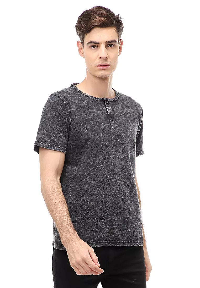 Jack T-Shirt Atasan Kasual Kaos Polos Pria Model Kancing Lengan Pendek Material Cotton ORIGINAL