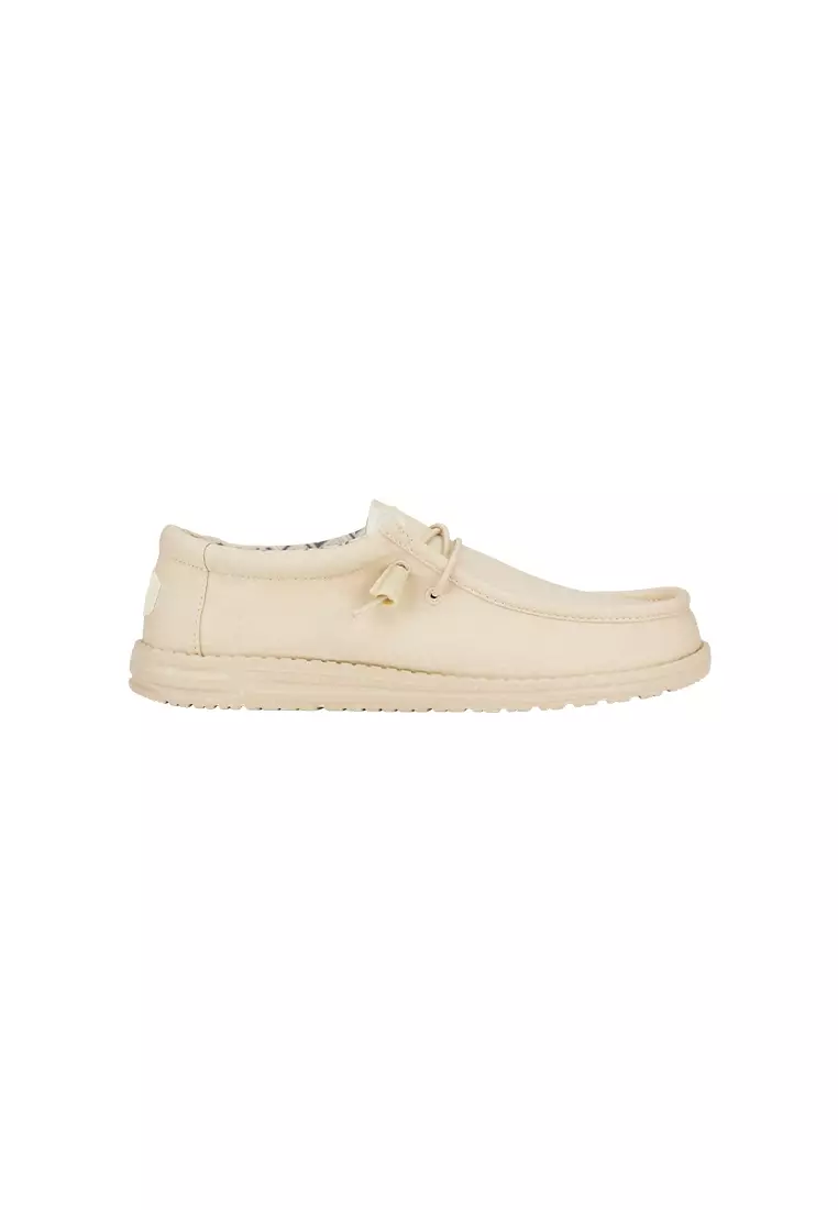 Discount on HeyDude  shoes - SKU: Men's Wally Stretch Canvas in Stone White