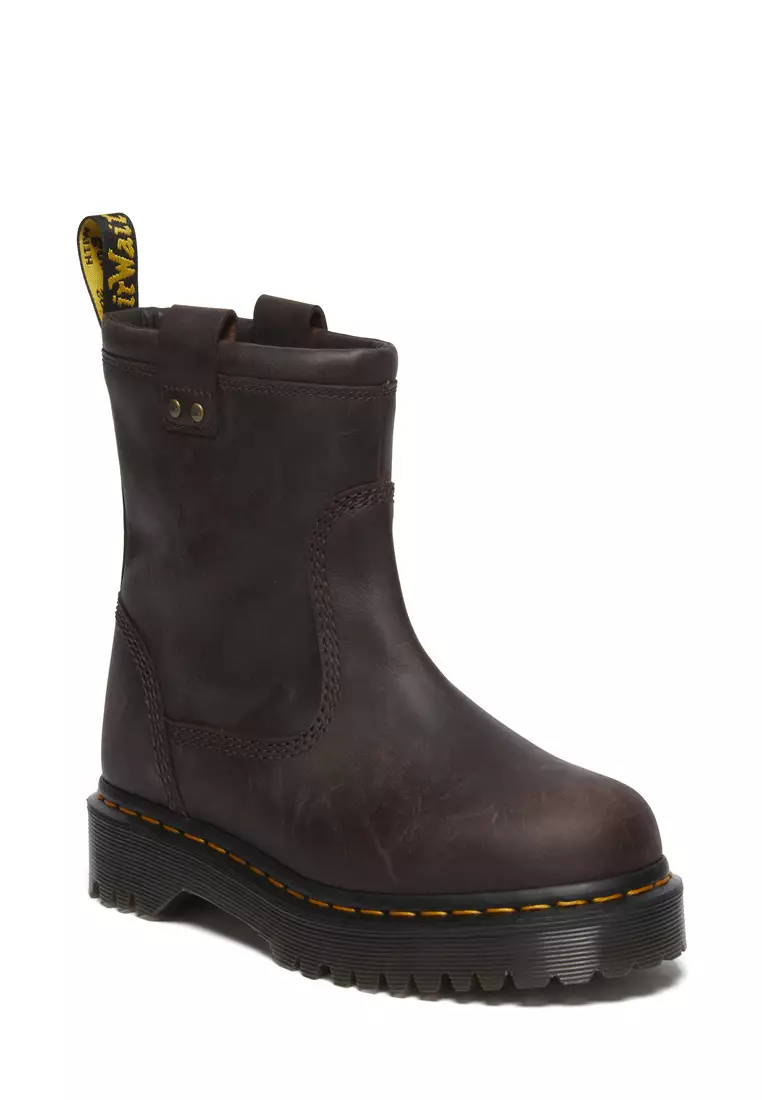 Anistone Leather Biker Black Boots Women