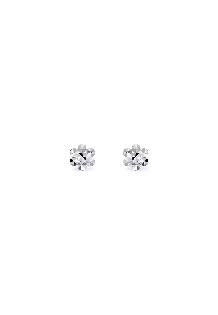 9k white store gold earrings