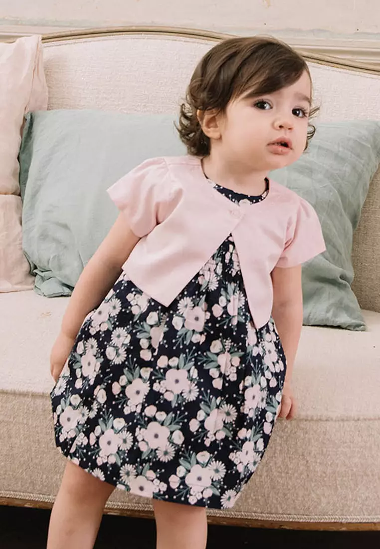 Soft pink cardigan with embroidery