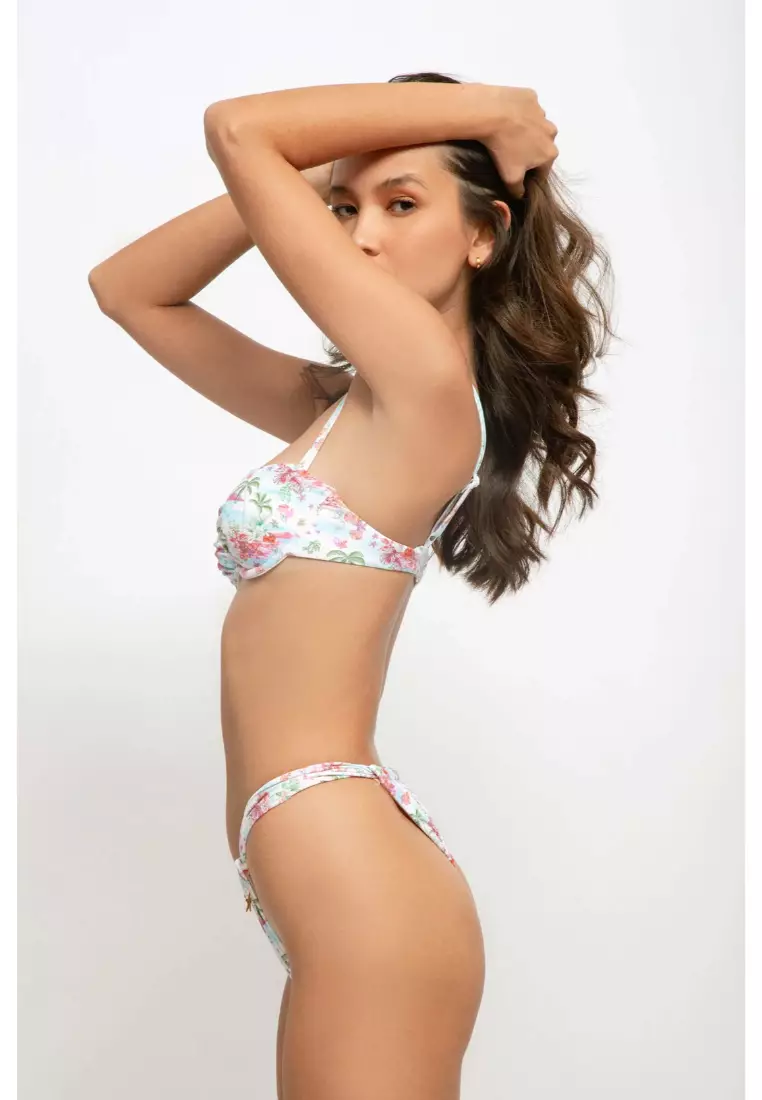 Georgia Scrunched Adjustable Bikini Bottoms / Island Girl